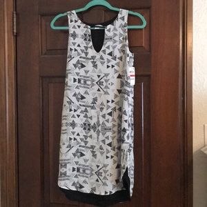NWT BAR III Black and White Geometric Dress